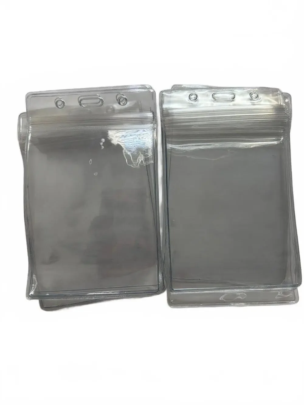 Clear Plastic Badge Holders 3 x 4 inch - Pack of 10